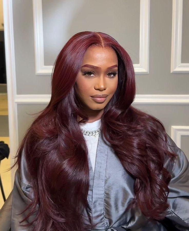 #99J Burgundy Body Wave Brazilian Hair 13X4 Transparent Lace wig 180%