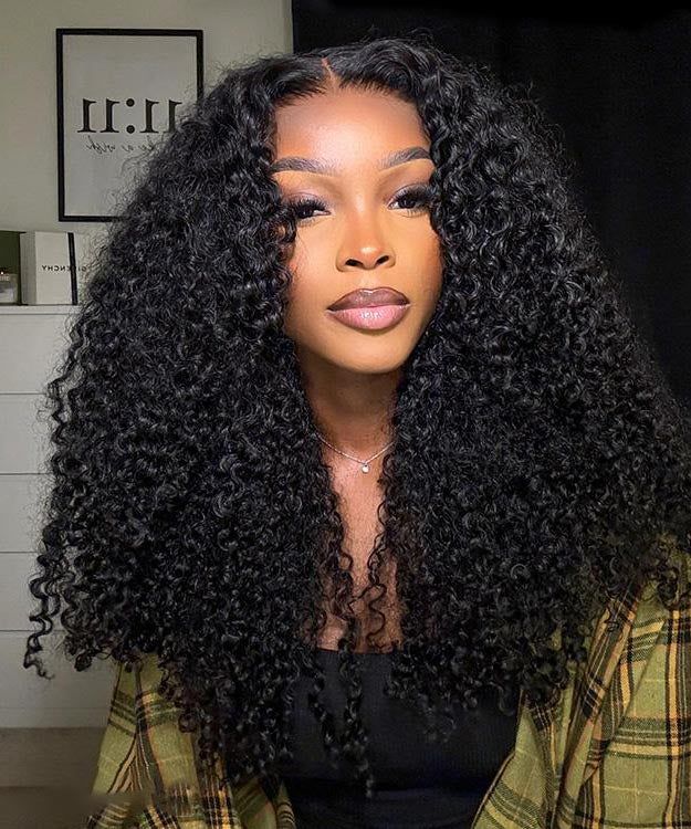 Top Burmese Virgin Hair Kinky Curly Bundle #1B