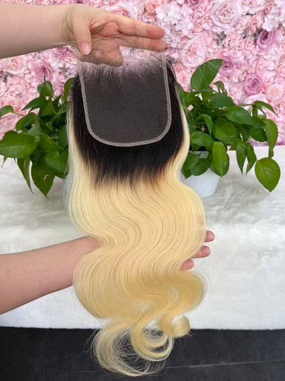 Raw  russia blonde hair Body Wave HD  Lace Closure
