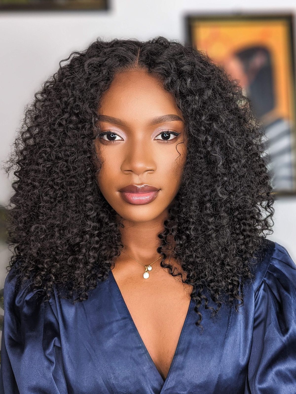 Indian Hair I-TlP Extentions Silk Kinky Curly #1B 100 grams/100 pieces