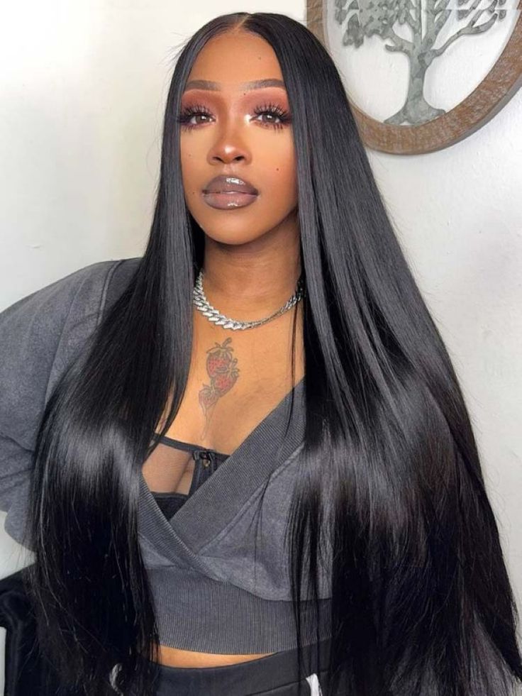 Raw hair Straight HD Lace Closure #1B